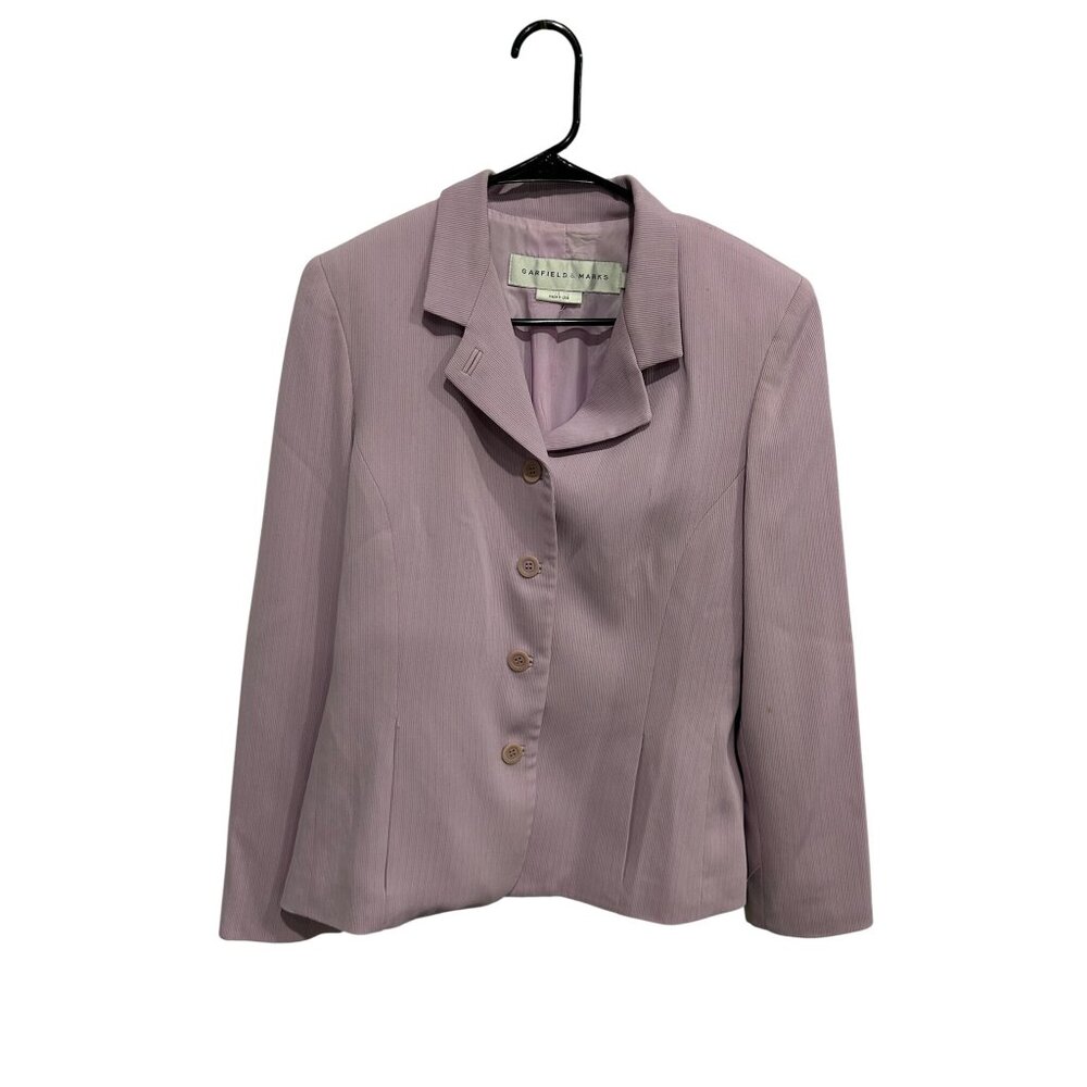 Garfield & Marks Lilac Pinstripe Lined Blazer Sz 8 Professional Career Academia